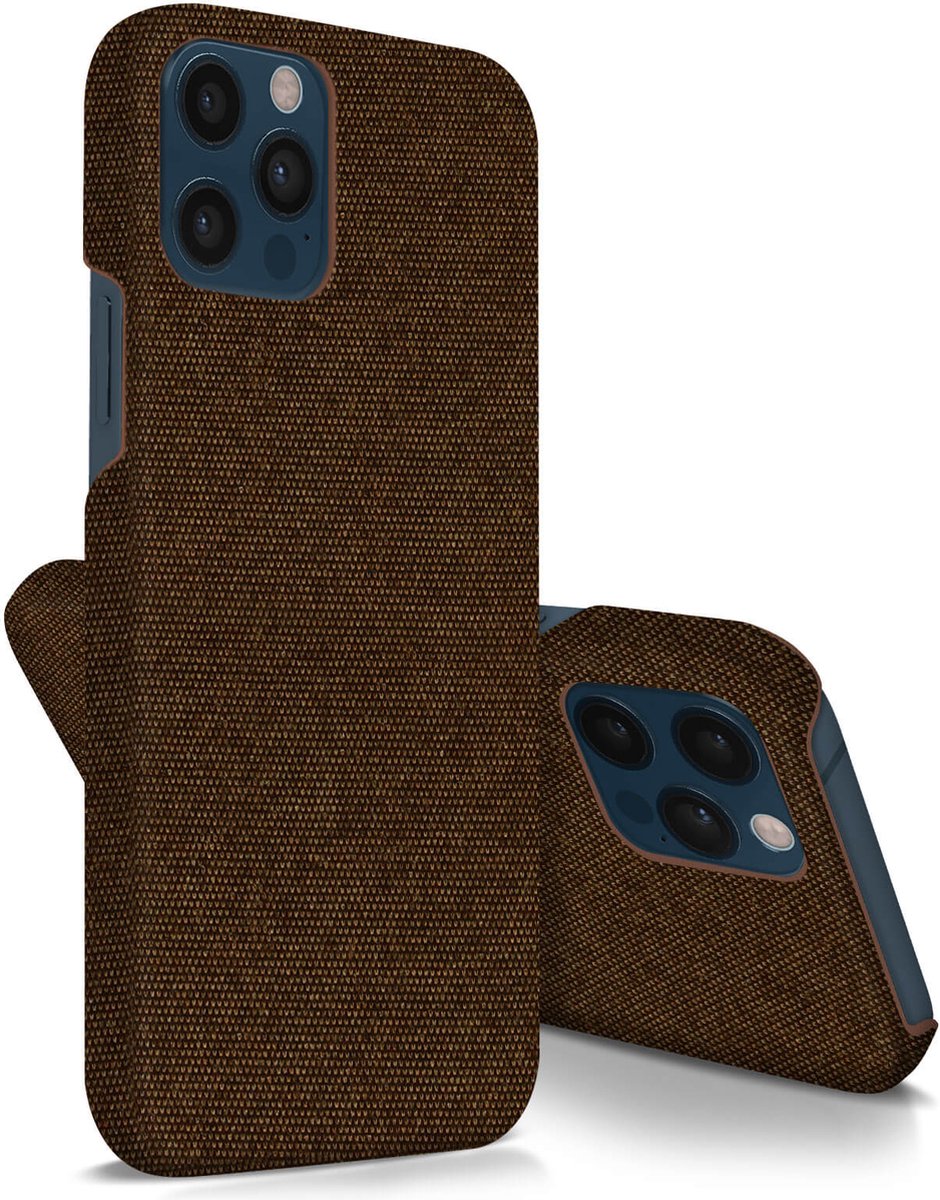 Stijve Hoes Geschikt voor Apple iPhone 12/12 Pro Wasbare antivlek stofafwerking Bruin