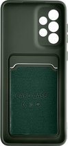 Geschikt voor Samsung Galaxy A32 5G Soft Silicone Case Kaarthouder Forcell groen