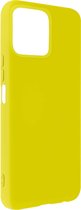 Geschikt voor Honor X8 siliconen hoesje semi-rigide Soft-touch afwerking geel