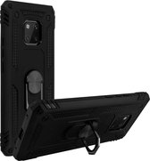 Geschikt voor Huawei Mate 20 Pro Hybrid Case Video Support Ring zwart