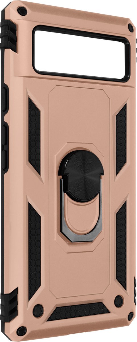Geschikt voor Google Pixel 6 Hybrid Case Video Support Ring champagne