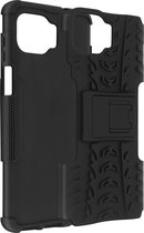 Geschikt voor Motorola Moto G 5G Plus Shockproof Case met Metalen riemclip zwart