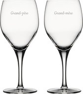 Rode wijnglas gegraveerd - 42,5cl - Grand-père & Grand-mère