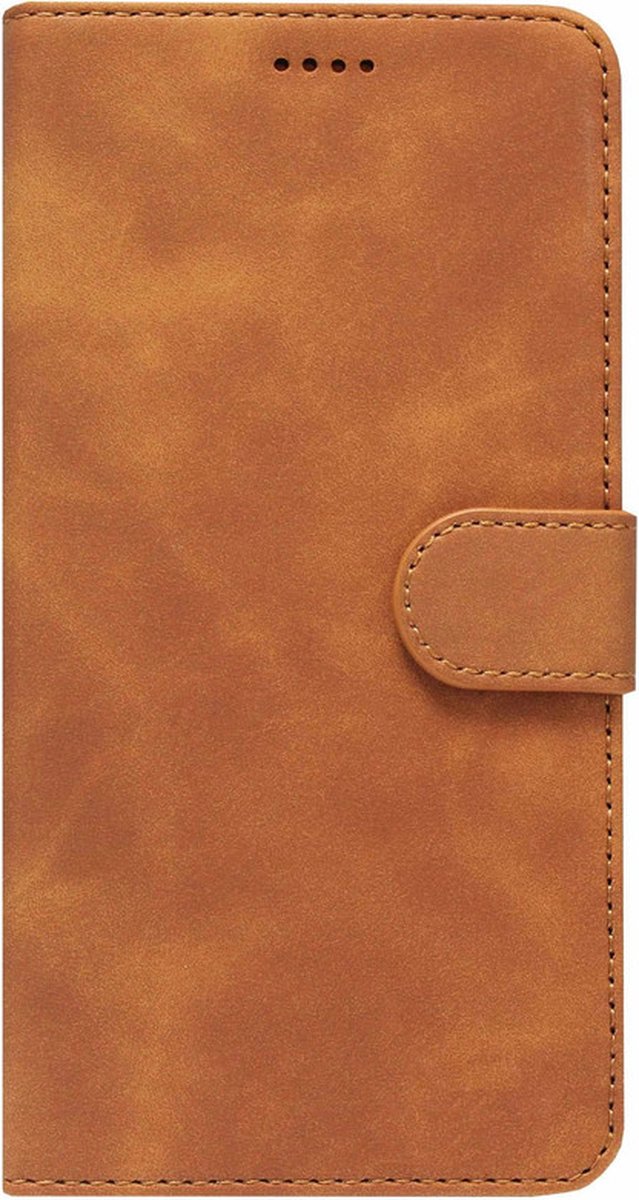 LC.IMEEKE Kunstleren Book Case Portemonnee Pasjes Hoesje Geschikt voor Xiaomi Redmi Note 11 Pro - Bruin