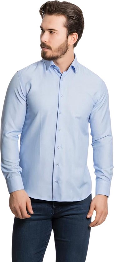 Chemise Homme Blauw Taille 46 - Baurotti Manches Longues - Coupe Slim |  bol.com