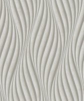 City Glow - Metallic - Golvende Lijnen - Wallpaper - Glanzend - Vliesbehang - Moderne Muurstijl
