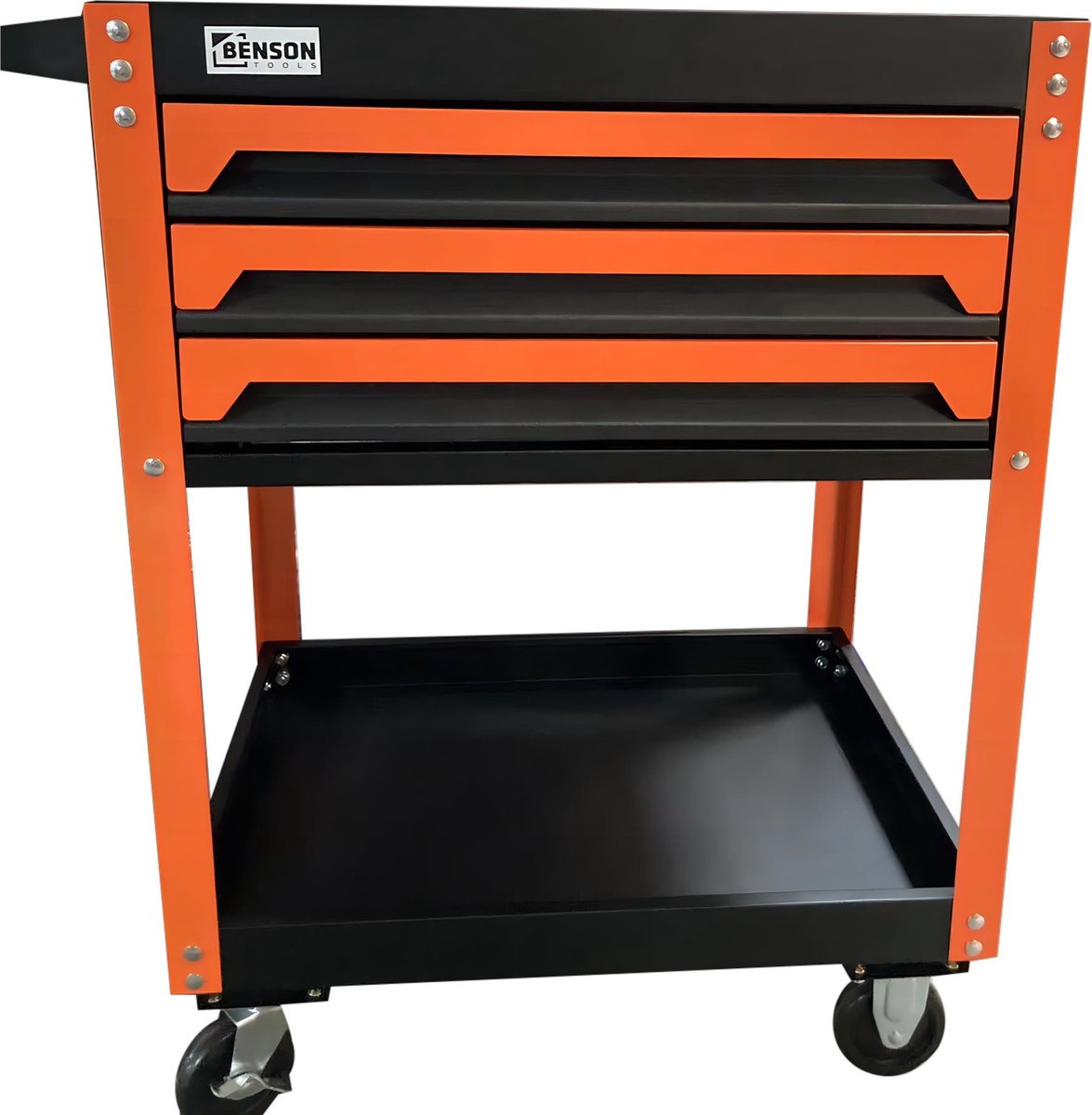 Benson Demonteerbare gereedschapstrolley - 2 laden - robuust staal - 665 x 465 x 885 mm