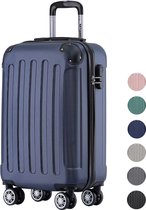 TRVLMORE Handbagage Koffer met Wielen - Cijferslot - 54x36x20cm - 38L - Donkerblauw