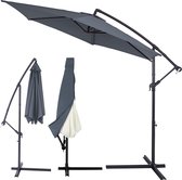 Kingsleeve Parasol 330cm - Socle/Housse protection UV 40+ - Anthracite