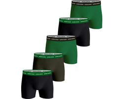 foto van (Ray) Björn Borg Cotton Stretch Boxershort - Maat L - Groen/Zwart - 5 stuks - Heren onderbroeken - Boxer
