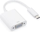 Techvavo® USB C naar VGA Adapter - USB C to VGA - Full HD 1080P - Male naar Female - Wit