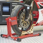 Datona® - Collier de serrage moto - Aspect robuste - La moto est fixée par mécanisme basculant - Métal - Rouge