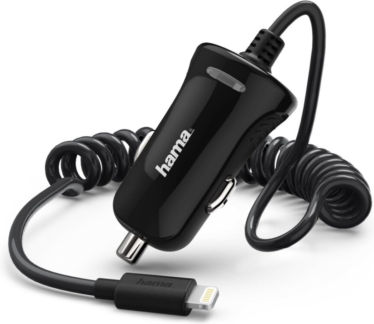 Hama Auto-oplader, Lightning, 1 A, zwart