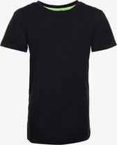Unsigned jongens basic T-shirt zwart - Maat 146/152