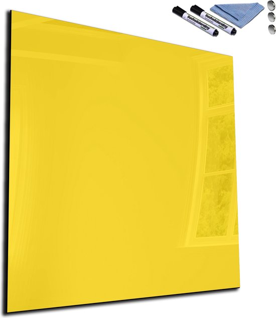 DEQORI Glazen magneetbord | 50x50 cm groot | motief