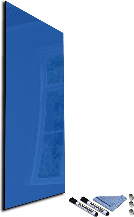 J&J Worldwide Glas-Whiteboard 1,8 X 9,5 M – Magnetisch, Rahmenlos | Inkl. Marker, Magnete, Radierer & Ablage | Für Büro, Homeoffice, Schule
