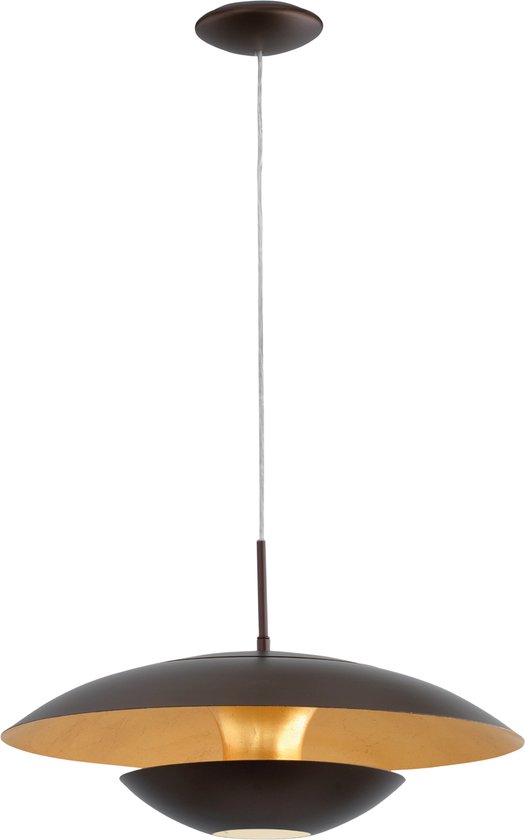 Lampe à suspension EGLO Nuvano - 1 lumière - E27 - Ø480mm. - Or marron