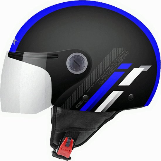 Mt Helmets Street Scope Jet Helm Blauw,Zwart M