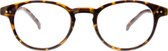 Noci Eyewear TCD003 Boston Lunettes de lecture +4,50 - Tortue - Mat - Charnière à ressort - Incl. poche