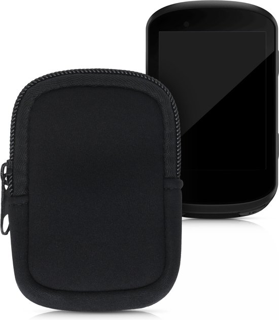 kwmobile Tas geschikt voor Garmin Edge 530 / 830 - Hoes voor Fiets GPS - Van neopreen - Hoesje voor fietsnavigatie in zwart.