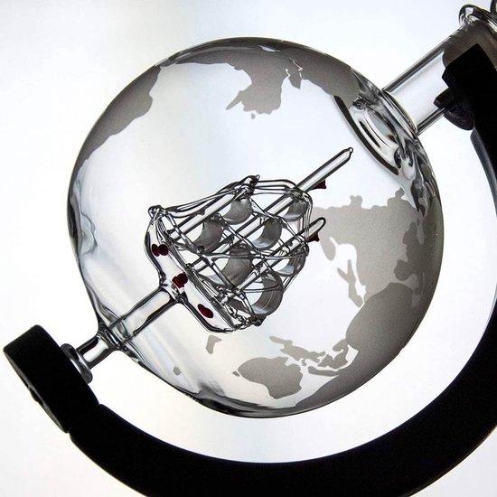 MikaMax Whiskey Globe Decanter Deluxe set - 0,9 L - Incl. 2 verres