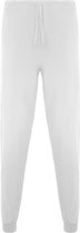 Witte unisex lange broek voor hygiene beroepen (schoonheid, laboratorium, schoonmaak en voedsel) Fiber maat L