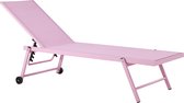 Beliani PORTOFINO - Chaise longue - rose - aluminium