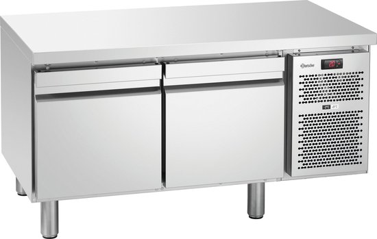 Bartscher Koelwerkbank - Laag Model - Energiezuinig - 180L - 2 Laden 1/1 GN - -2°C/+8°C - Geforceerd - 1200x660x640mm