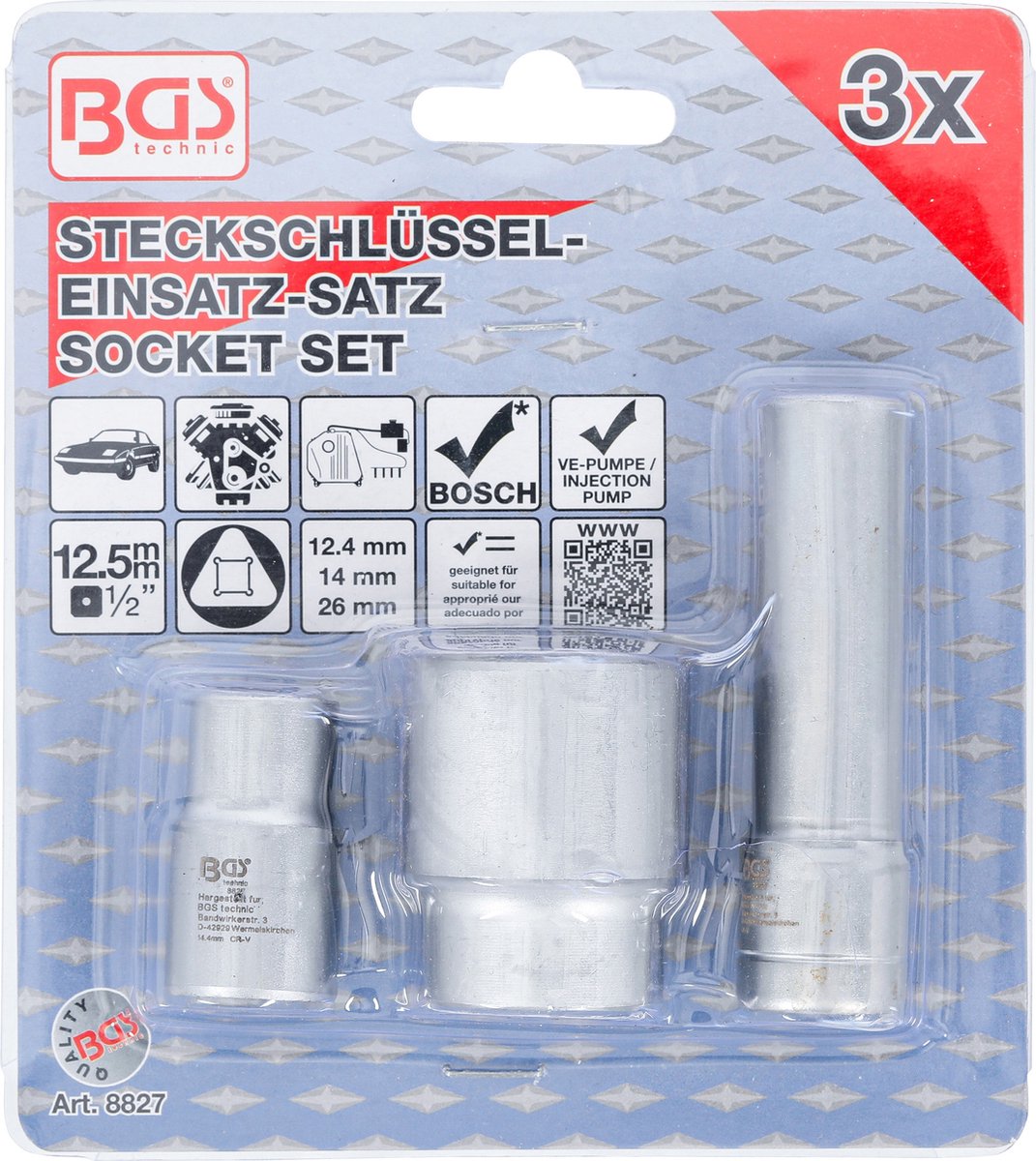 BGS Doppenset voor Bosch VE-pompen
