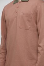 WB Comfy Polo Shirt Long Sleeve Blauw - M