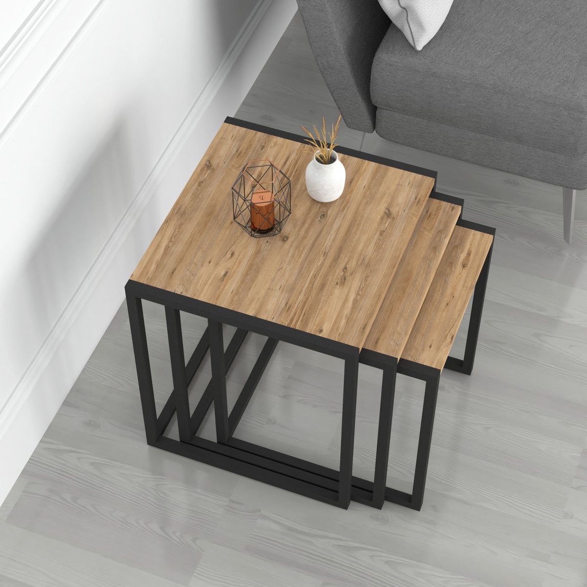 Dutchbone Alim bijzettafel set van 3