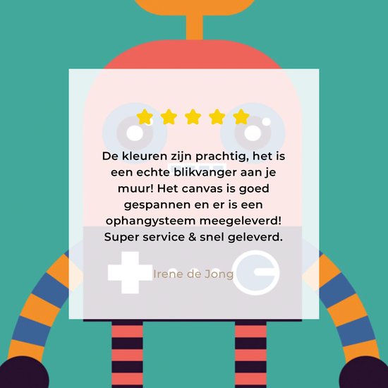 Tableau sur toile enfants - Décoration murale chambres d'enfants - Robot - Jouets - Vert - 160x120 cm - Toile enfants - Décoration murale