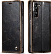 CaseMe - Telefoonhoesje geschikt voor Samsung Galaxy S23 - Wallet Book Case - Met Magnetische Sluiting - Donker Bruin