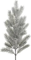 1x Branches de Noël/branches de pin 52 cm vertes avec neige Décorations de Noël - Brindilles artificielles vertes/branches de pin Décoration de Noël