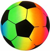 Speelgoed voetbal - pvc - regenboog kleuren - D20 cm