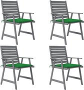 vidaXL Chaises de jardin de jardin 4 pièces avec coussins vidaXL massif