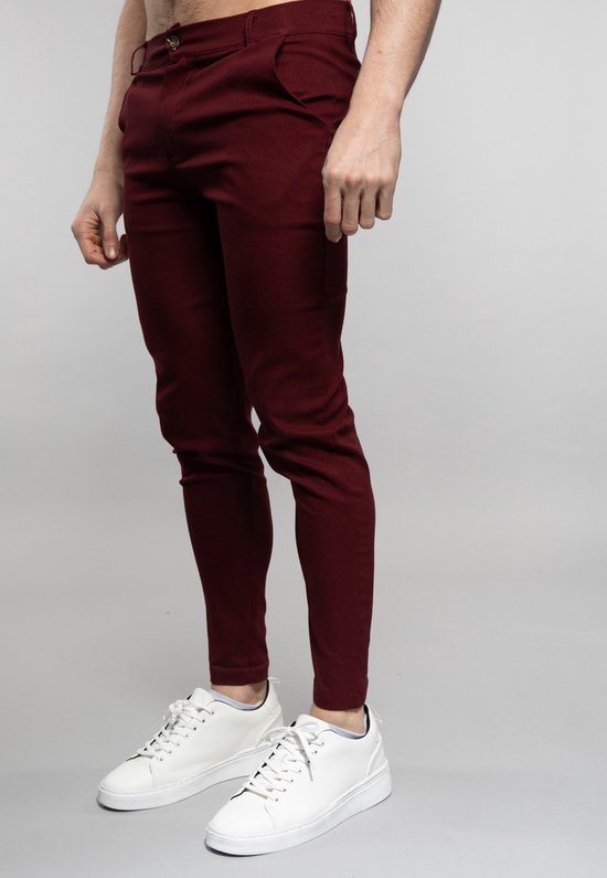 Bordeaux Rode Chino Heren | bol.com