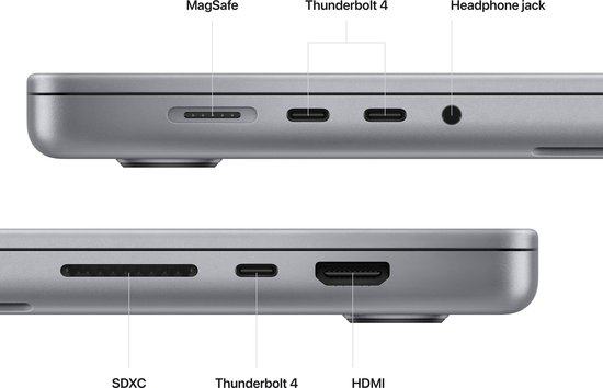 Apple Macbook Pro (2023) MNW83N/A - 16 inch - Apple M2 Pro - 512GB - Spacegrijs