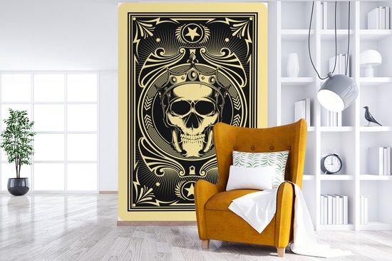 Papier peint photo peint Cartes à jouer - Illustration d'une carte à jouer avec un cri strident largeur 170 cm x hauteur 260 cm - Tirage photo sur papier peint vinyl (disponible en 7 formats) - chambre/séjour/bureau