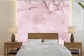 Behang - Fotobehang Marmer - Roze - Luxe - Breedte 220 cm x hoogte 220 cm