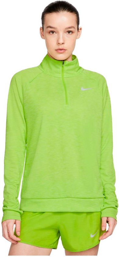 NIKE Pacer Chemise à manches longues Femme Vert - Taille M