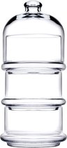Bonboniére - 3 laags Glazen Voorraadpot - Met Deksel