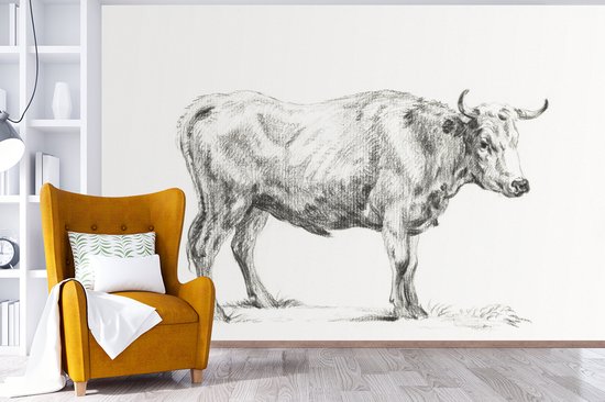 Fond d' écran - taureau Papier peint photo, à droite - peinture par Jean Bernard - Largeur 525 cm x hauteur 350 cm
