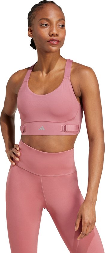adidas Performance FastImpact Luxe Run High-Support Beha - Dames - Rood- S A-B