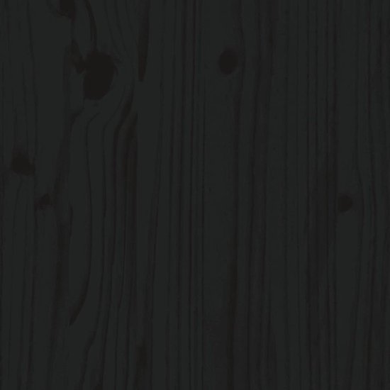 vidaXL - Bedframe - met - hoofdbord - massief - hout - zwart - 160x200 - cm