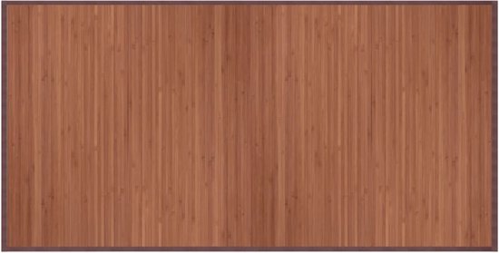 vidaXL - Vloerkleed - rechthoekig - 100x200 - cm - bamboe - bruin