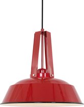 Industriële hanglamp Eden | 1 lichts | rood | metaal | Ø 42 cm | in hoogte verstelbaar tot 200 cm | eetkamer / woonkamer / slaapkamer lamp | modern / industrieel design