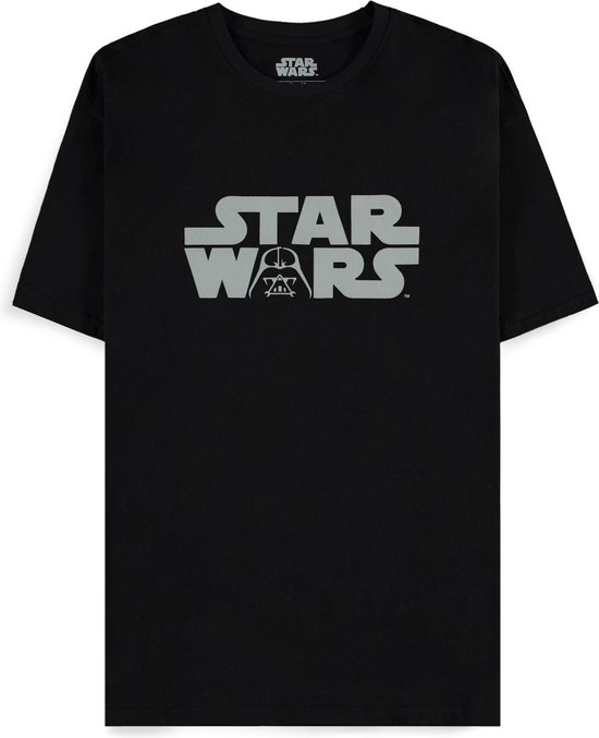 Star Wars - Grijs Logo T-shirt Zwart -XL