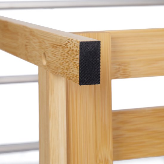 Relaxdays handdoekladder, uitneembare wasmand, 3 stangen, HBD 140 x 45