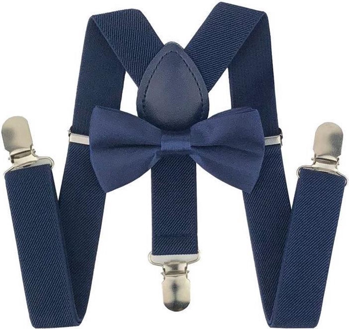Jumada's - Kinder Bretel met Vlinderstrik - Vlinderdas - Feestelijke Kinderoutfit - Stoere Bretel met Strik - blauw